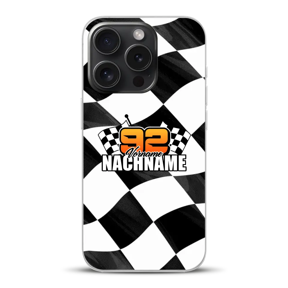 Checkered #1 - Custodia per cellulare personalizzata per iPhone