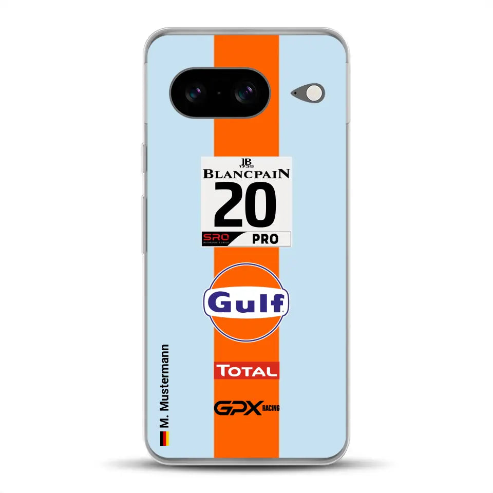 Gulf Porsche GT Livery - Custodia per cellulare personalizzata per Google