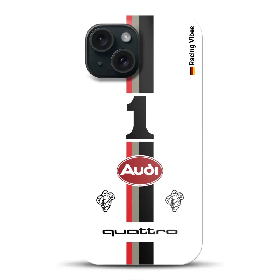 Audi Quattro S1 E2 Pikes Peak Livery – Custodia premium personalizzata per iPhone