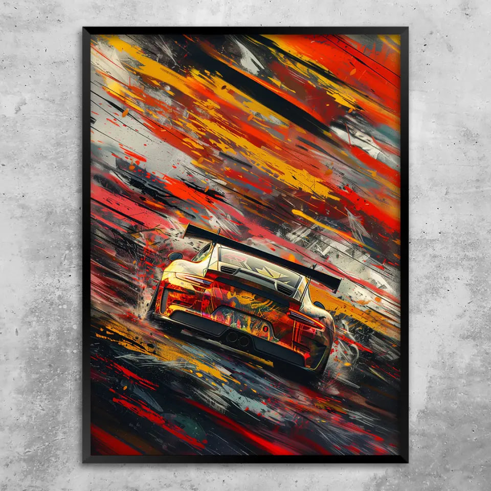 911 GT3 R Artwork #2 - Personnalisé affiche murale
