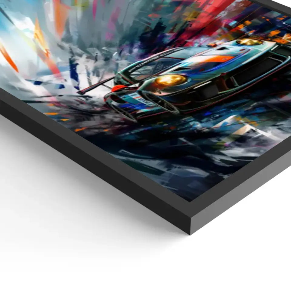 911 GT3 R – Velocity Front Edition | Rennsport Art Print Wandbild
