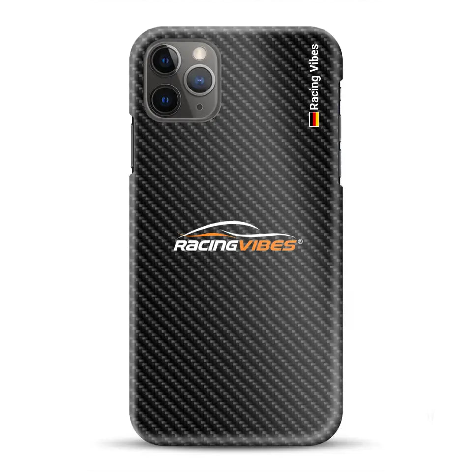 Carbon Style mit Logo Upload - Individuelle Hardcase Hülle für iPhone