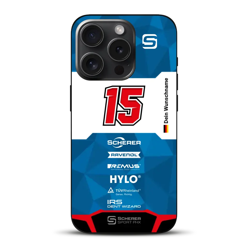 Scherer Sport PHX #15 24h Nürburgring 2024 Livery - Custodia per cellulare personalizzata per iPhone