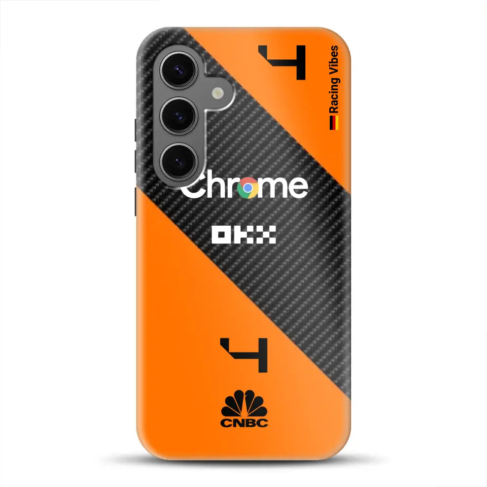 McL F1 2024 Livery – Custodia premium personalizzata per Samsung