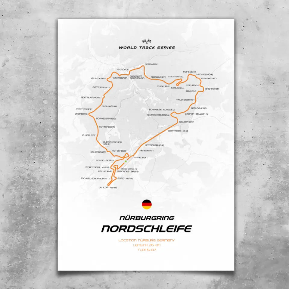 Nürburgring Nordschleife - Individuelles Wandbild