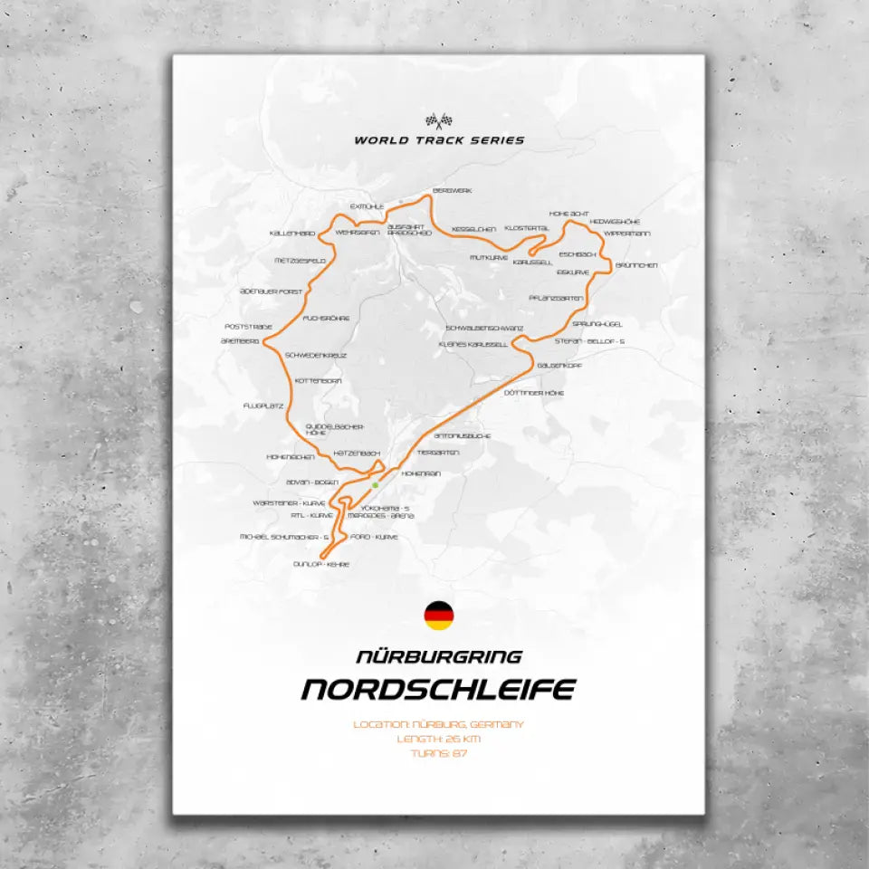 Nürburgring Nordschleife - Individuelles Wandbild