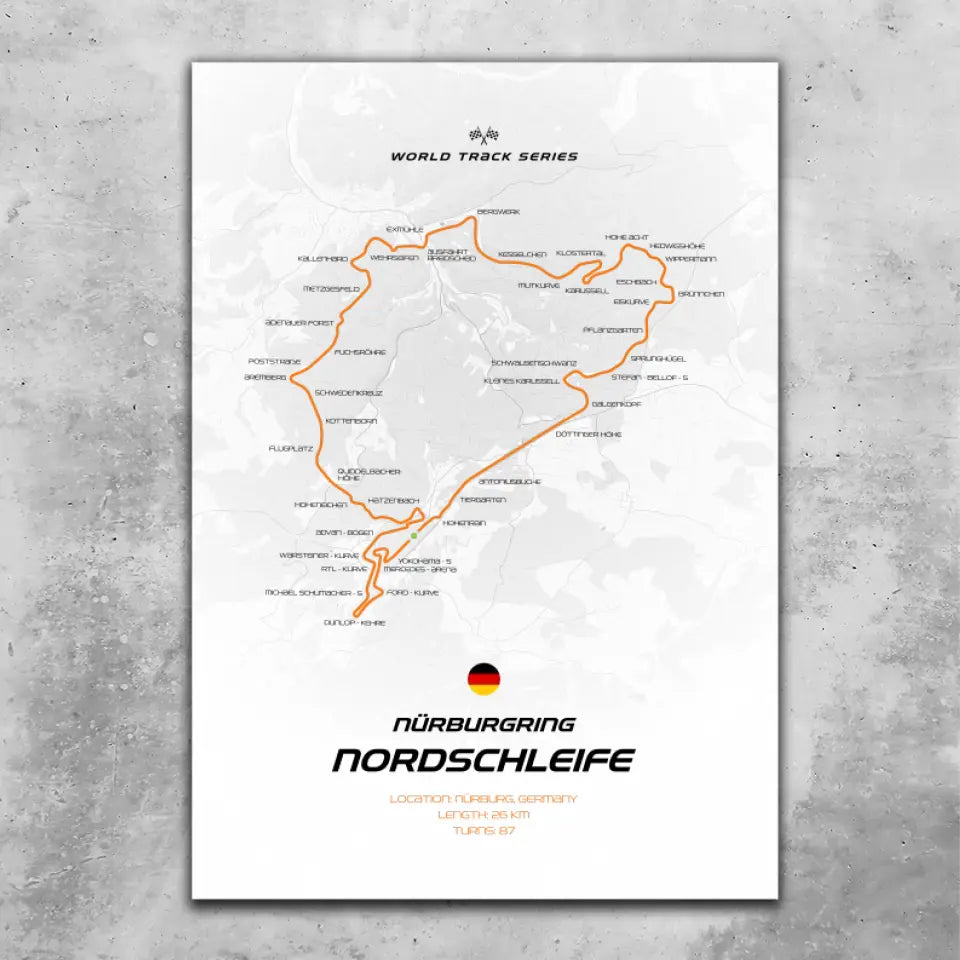 Nürburgring Nordschleife - Individuelles Wandbild