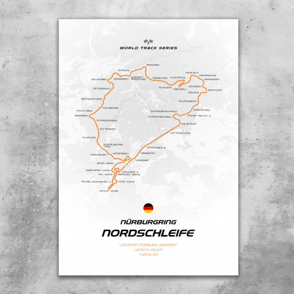 Nürburgring Nordschleife - Individuelles Wandbild