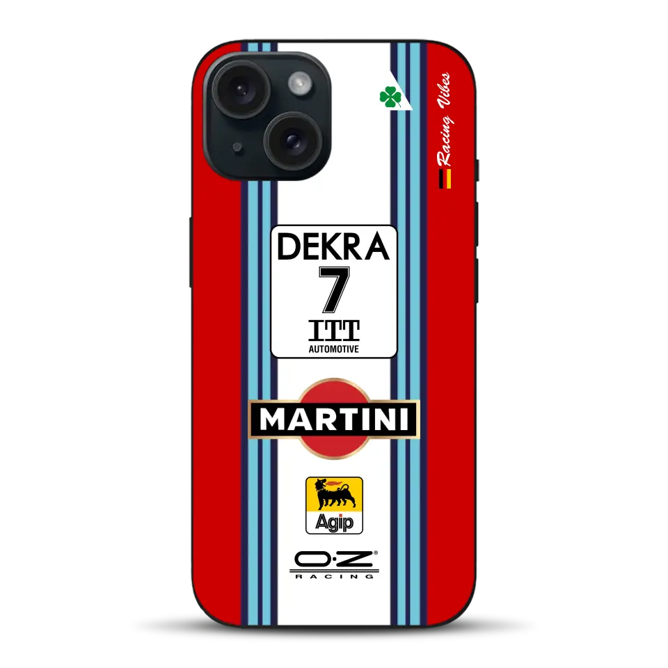 155 V6 TI #7 Nannini Alfa Corse DTM 1995 Livery - Custodia per cellulare personalizzata per iPhone