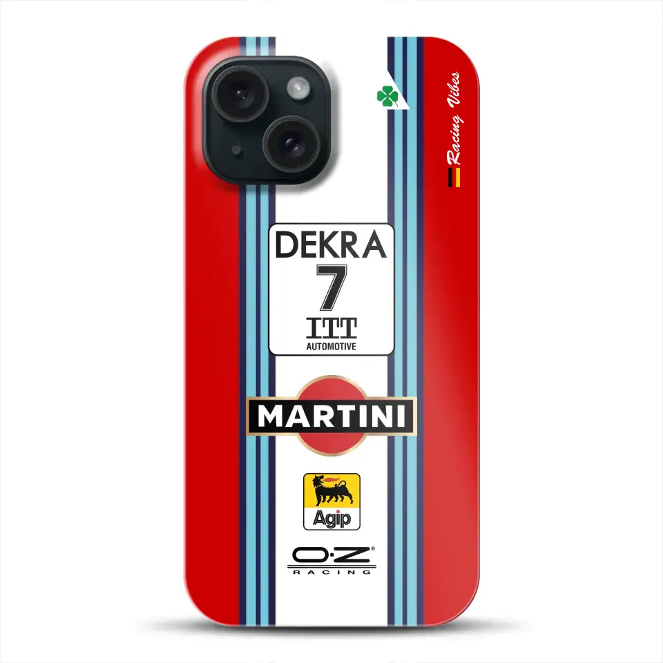 155 V6 TI #7 Nannini Alfa Corse DTM 1995 Livery – Custodia premium personalizzata per iPhone