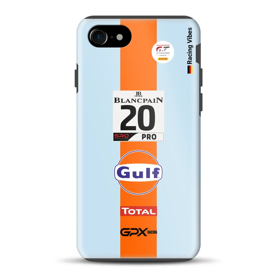 Gulf Porsche GT Livery – Custodia premium personalizzata per iPhone