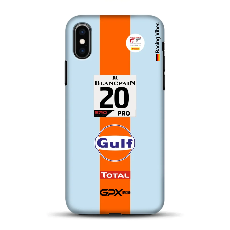 Gulf Porsche GT Livery – Custodia premium personalizzata per iPhone