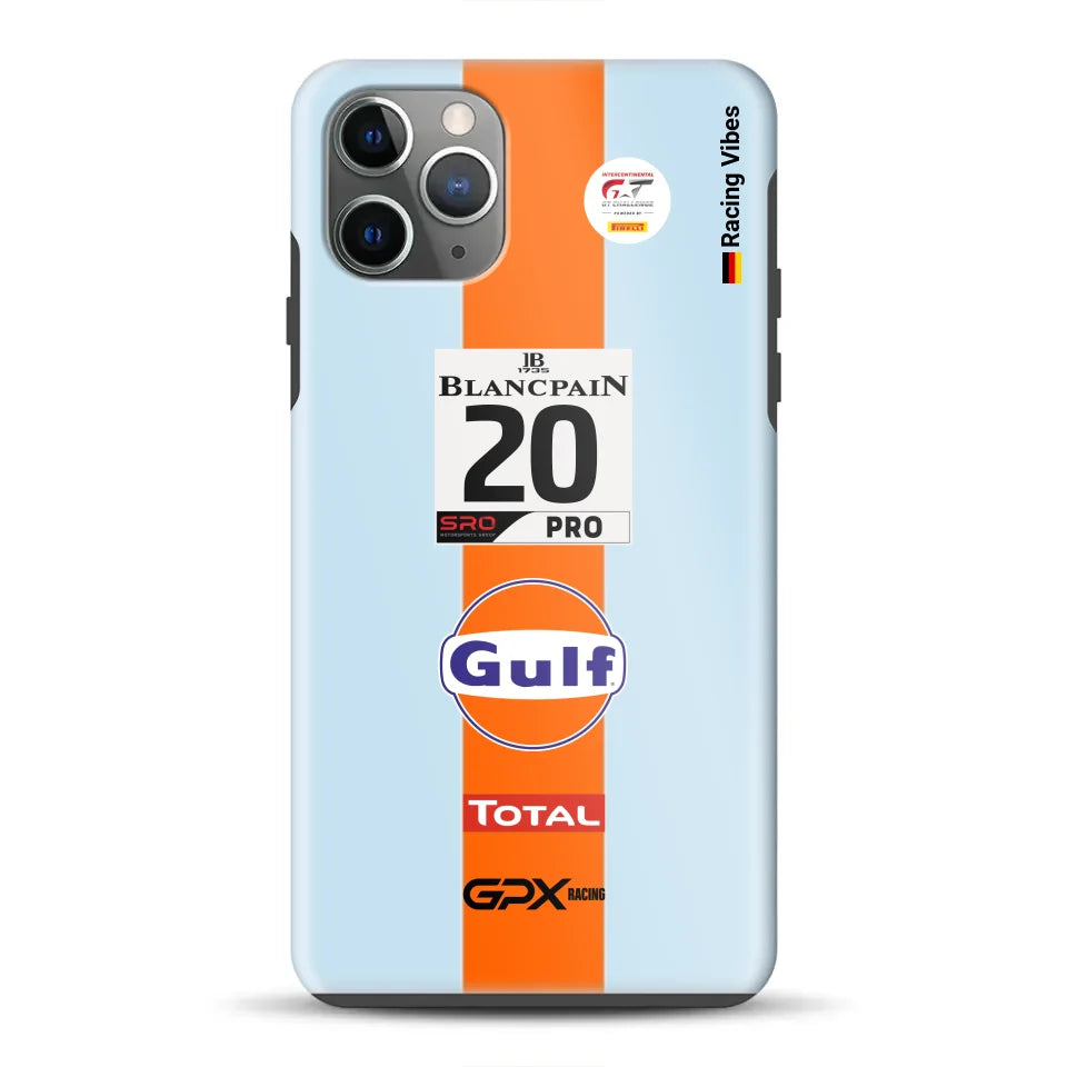 Gulf Porsche GT Livery – Custodia premium personalizzata per iPhone