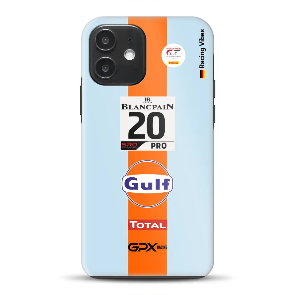 Gulf Porsche GT Livery – Custodia premium personalizzata per iPhone