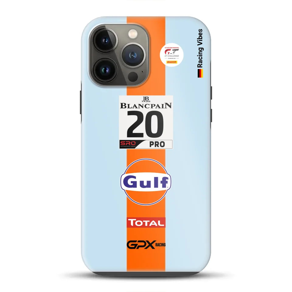 Gulf Porsche GT Livery – Custodia premium personalizzata per iPhone