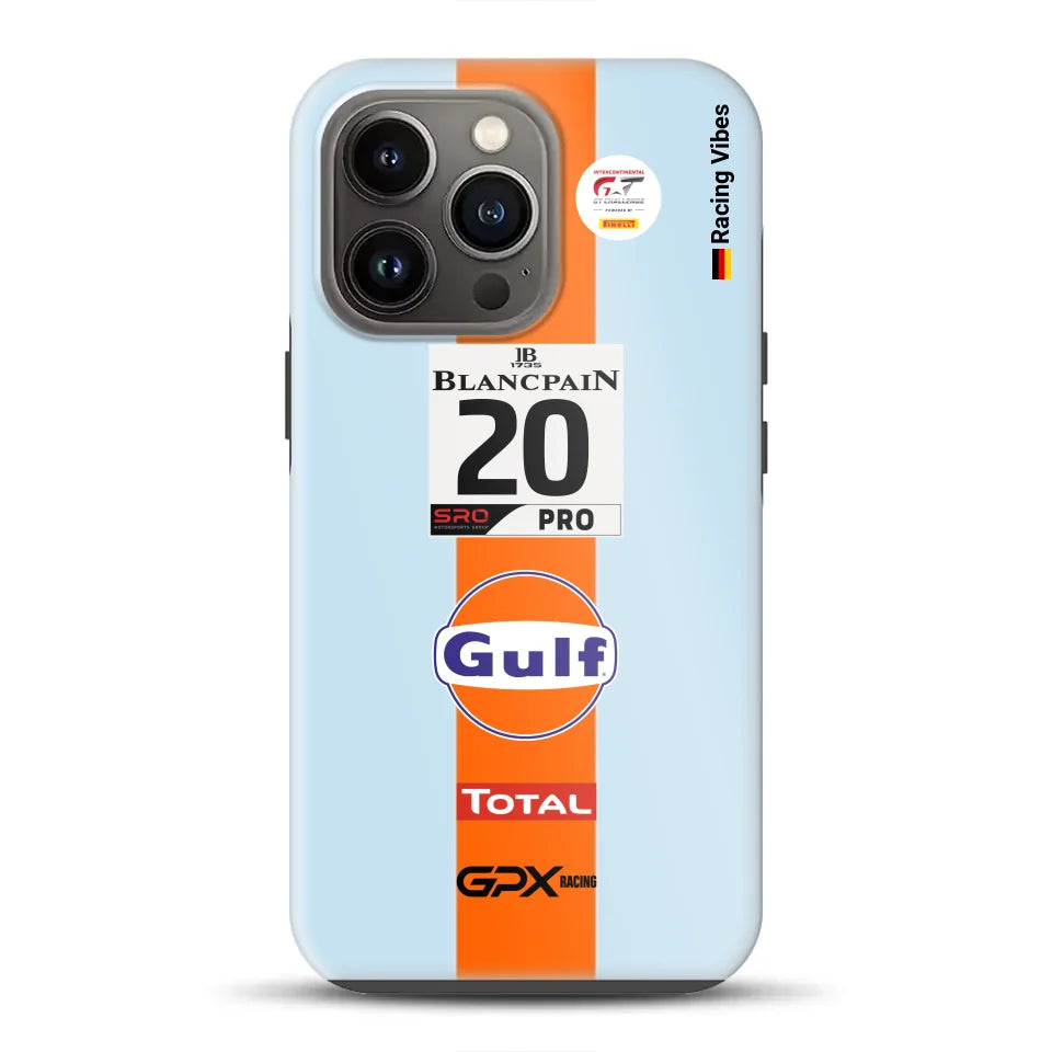 Gulf Porsche GT Livery – Custodia premium personalizzata per iPhone