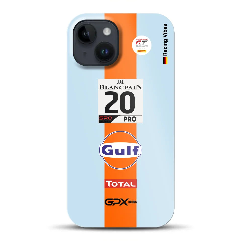 Gulf Porsche GT Livery – Custodia premium personalizzata per iPhone
