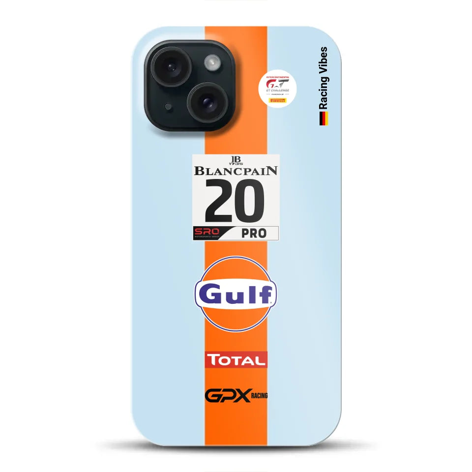 Gulf Porsche GT Livery – Custodia premium personalizzata per iPhone