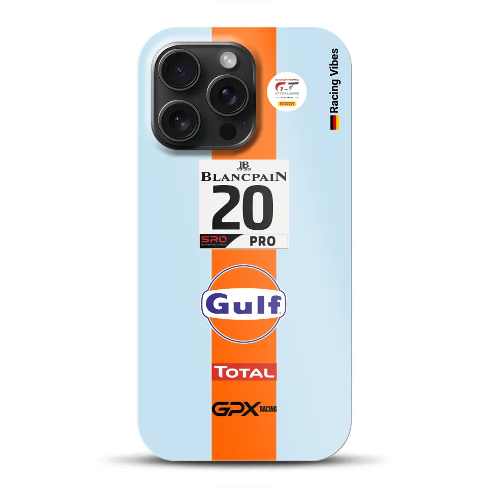 Gulf Porsche GT Livery – Custodia premium personalizzata per iPhone