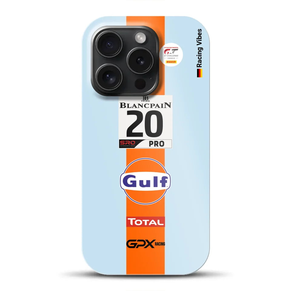 Gulf Porsche GT Livery – Custodia premium personalizzata per iPhone