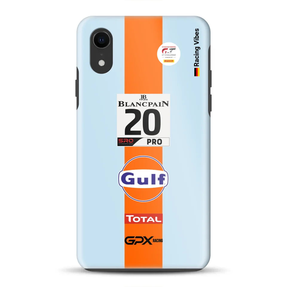 Gulf Porsche GT Livery – Custodia premium personalizzata per iPhone
