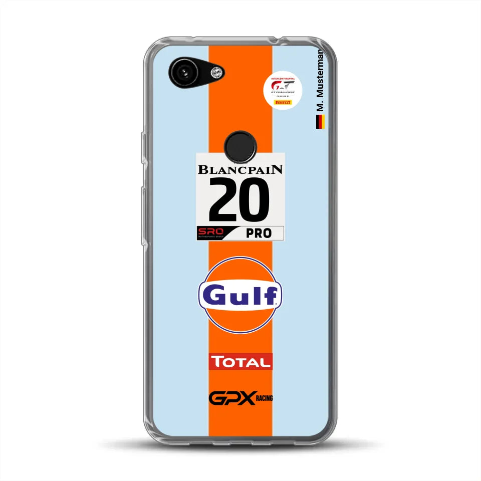 Gulf Porsche GT Livery - Custodia per cellulare personalizzata per Google