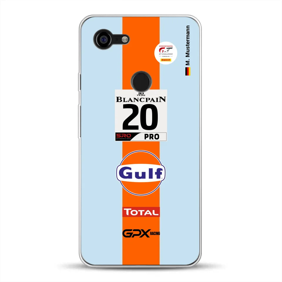 Gulf Porsche GT Livery - Custodia per cellulare personalizzata per Google
