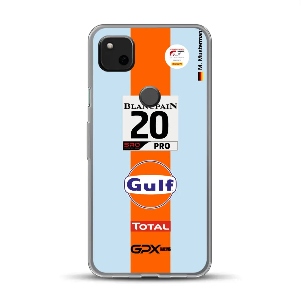 Gulf Porsche GT Livery - Custodia per cellulare personalizzata per Google