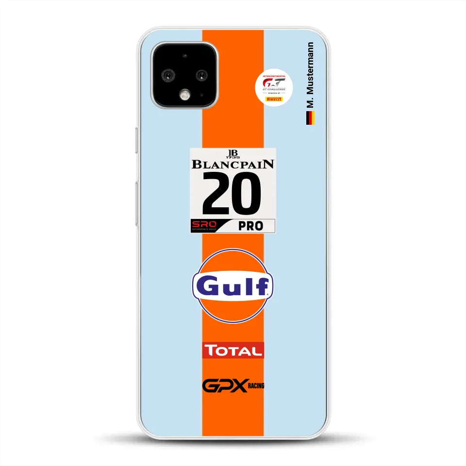 Gulf Porsche GT Livery - Custodia per cellulare personalizzata per Google
