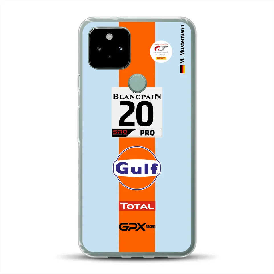 Gulf Porsche GT Livery - Custodia per cellulare personalizzata per Google