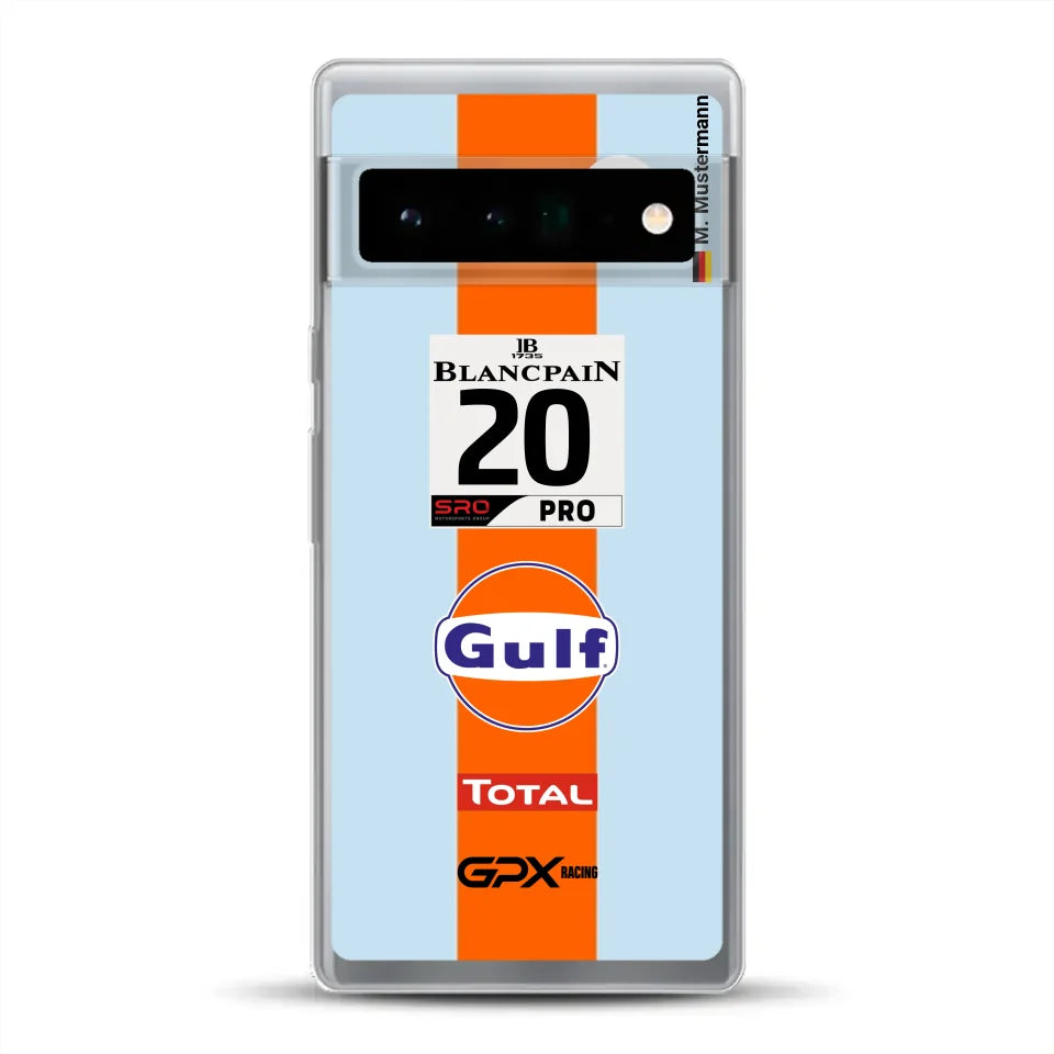 Gulf Porsche GT Livery - Custodia per cellulare personalizzata per Google