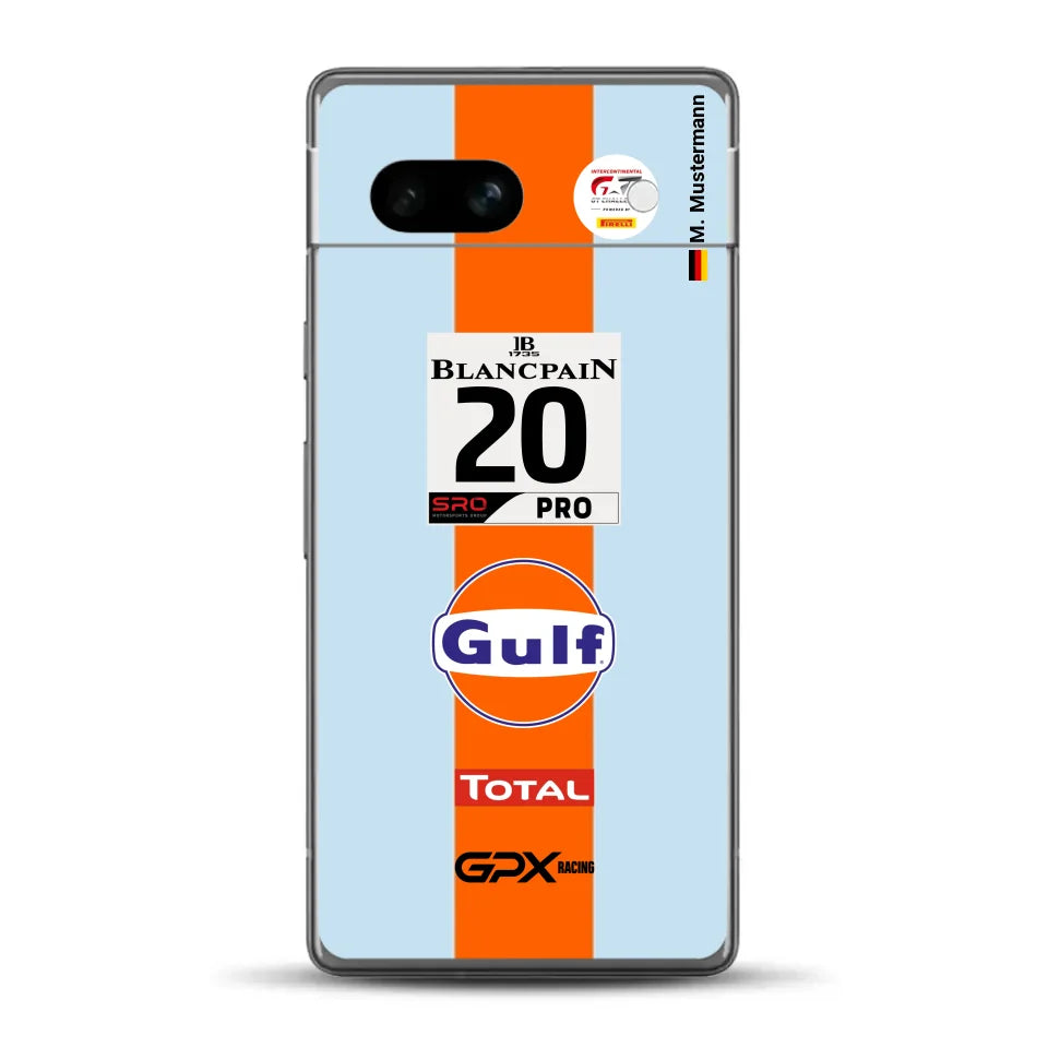 Gulf Porsche GT Livery - Custodia per cellulare personalizzata per Google