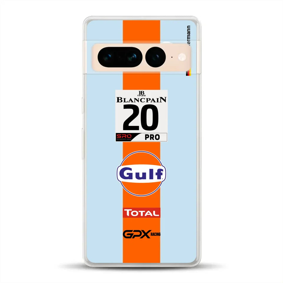 Gulf Porsche GT Livery - Custodia per cellulare personalizzata per Google