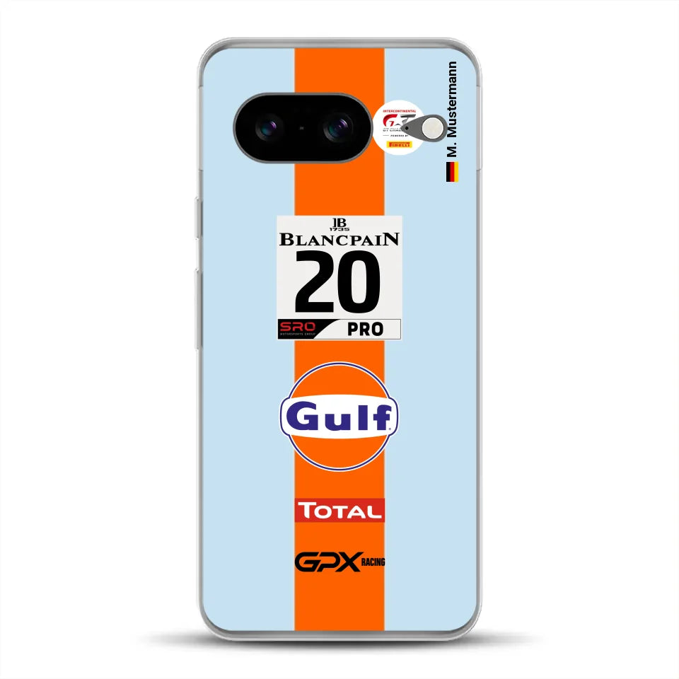 Gulf Porsche GT Livery - Custodia per cellulare personalizzata per Google