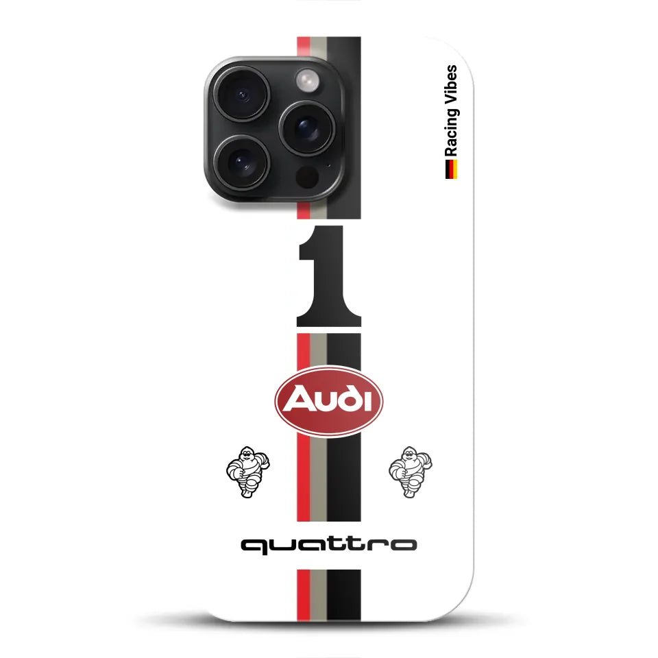 Audi Quattro S1 E2 Pikes Peak Livery – Custodia premium personalizzata per iPhone