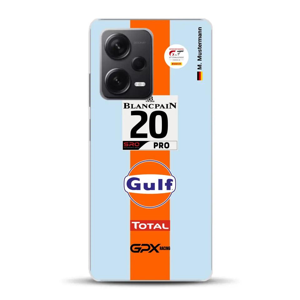 Gulf Porsche GT Livery - Custom phone case for Xiaomi