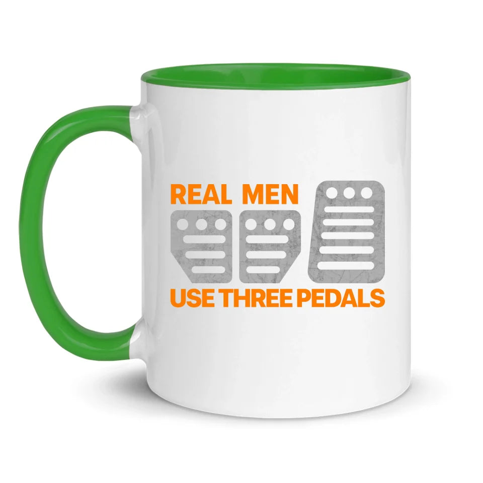 Real Men Use Three Pedals - Personnalisé mug