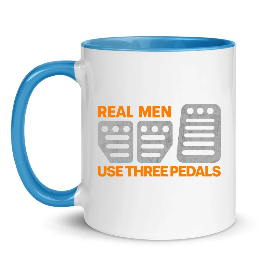 Real Men Use Three Pedals - Personnalisé mug