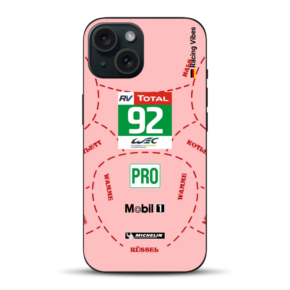 Pink Pig Porsche RSR Livery - Custodia per cellulare personalizzata per iPhone