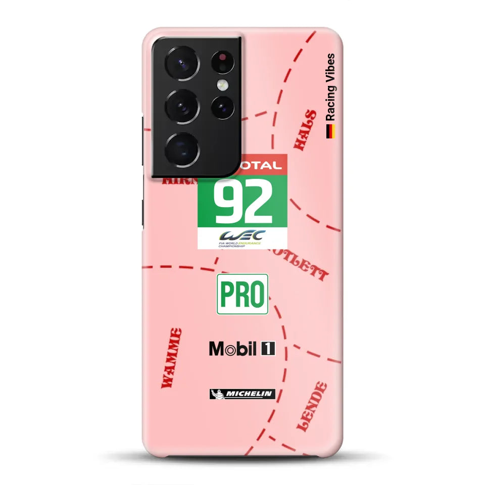 Pink Pig Porsche RSR Livery - Individuelle Hardcase Hülle für Samsung