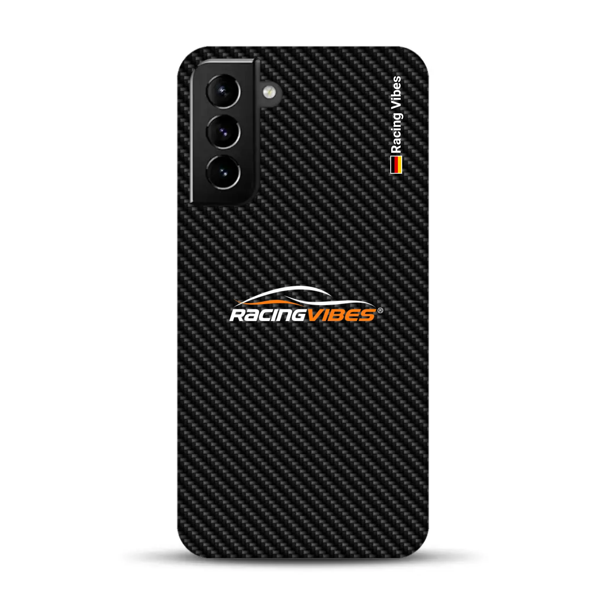 Carbon Style mit Logo Upload – Custodia premium personalizzata per Samsung
