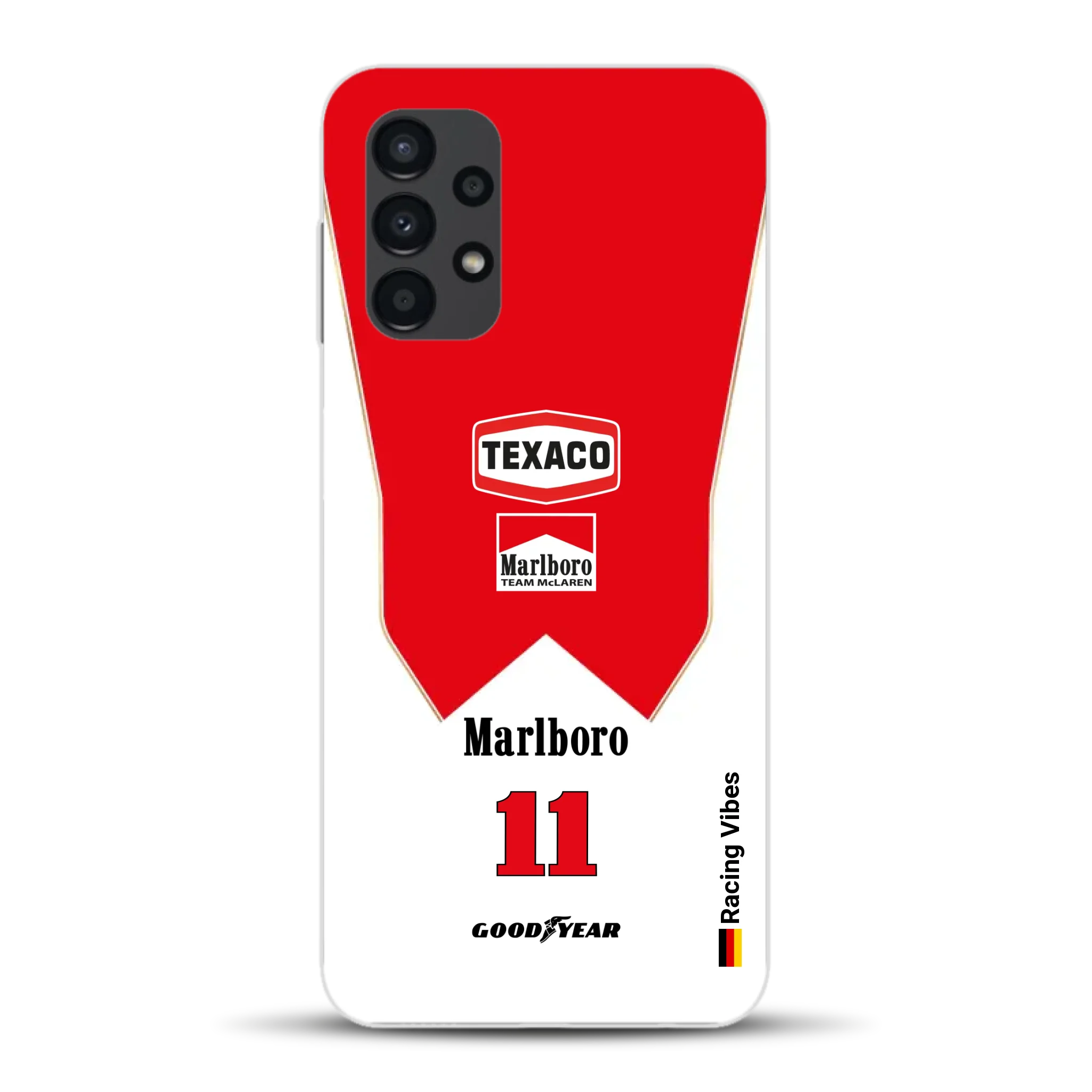 James Hunt McLaren M23 Livery - Custodia per cellulare personalizzata per Samsung