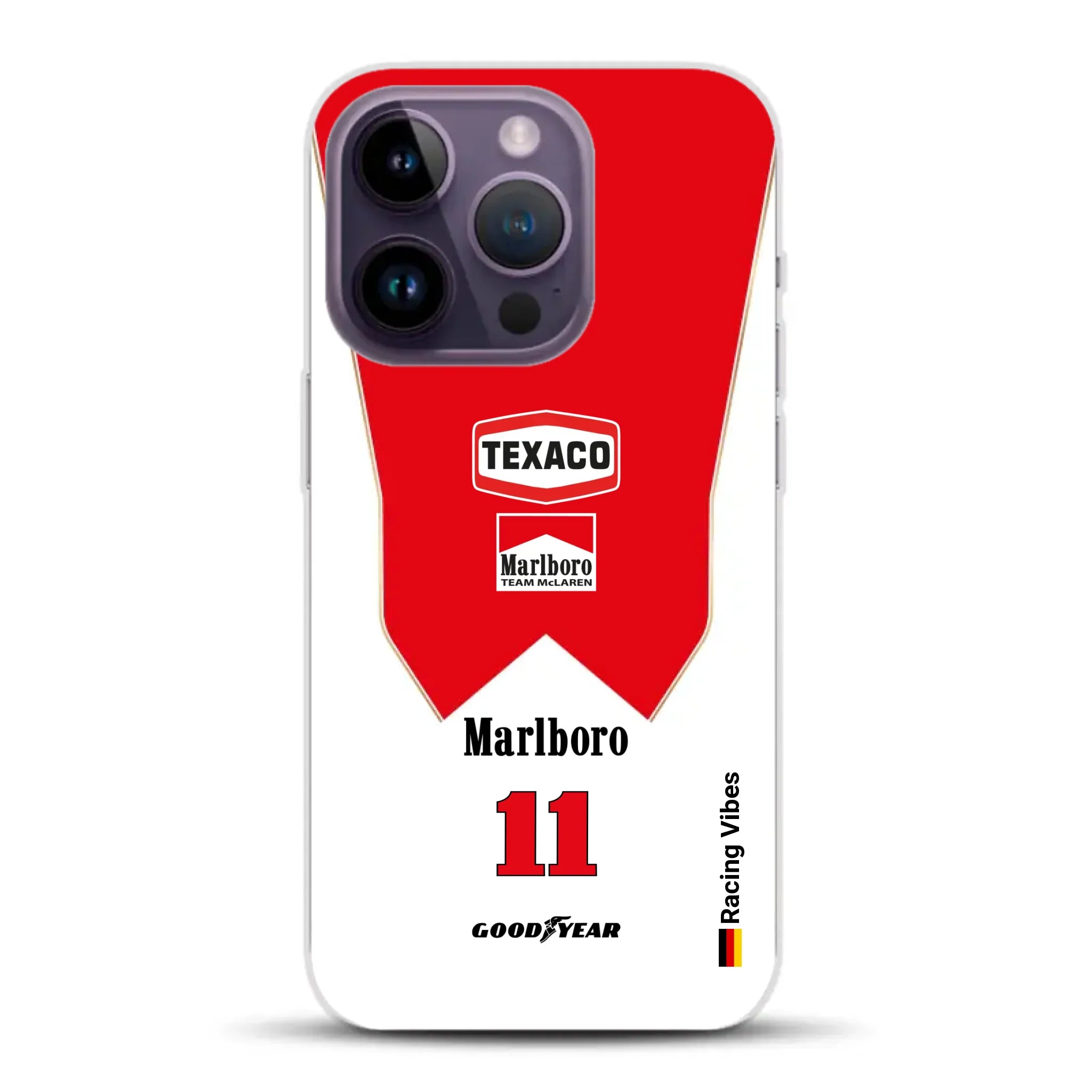 James Hunt McLaren M23 Livery - Individuelle Handyhülle für iPhone