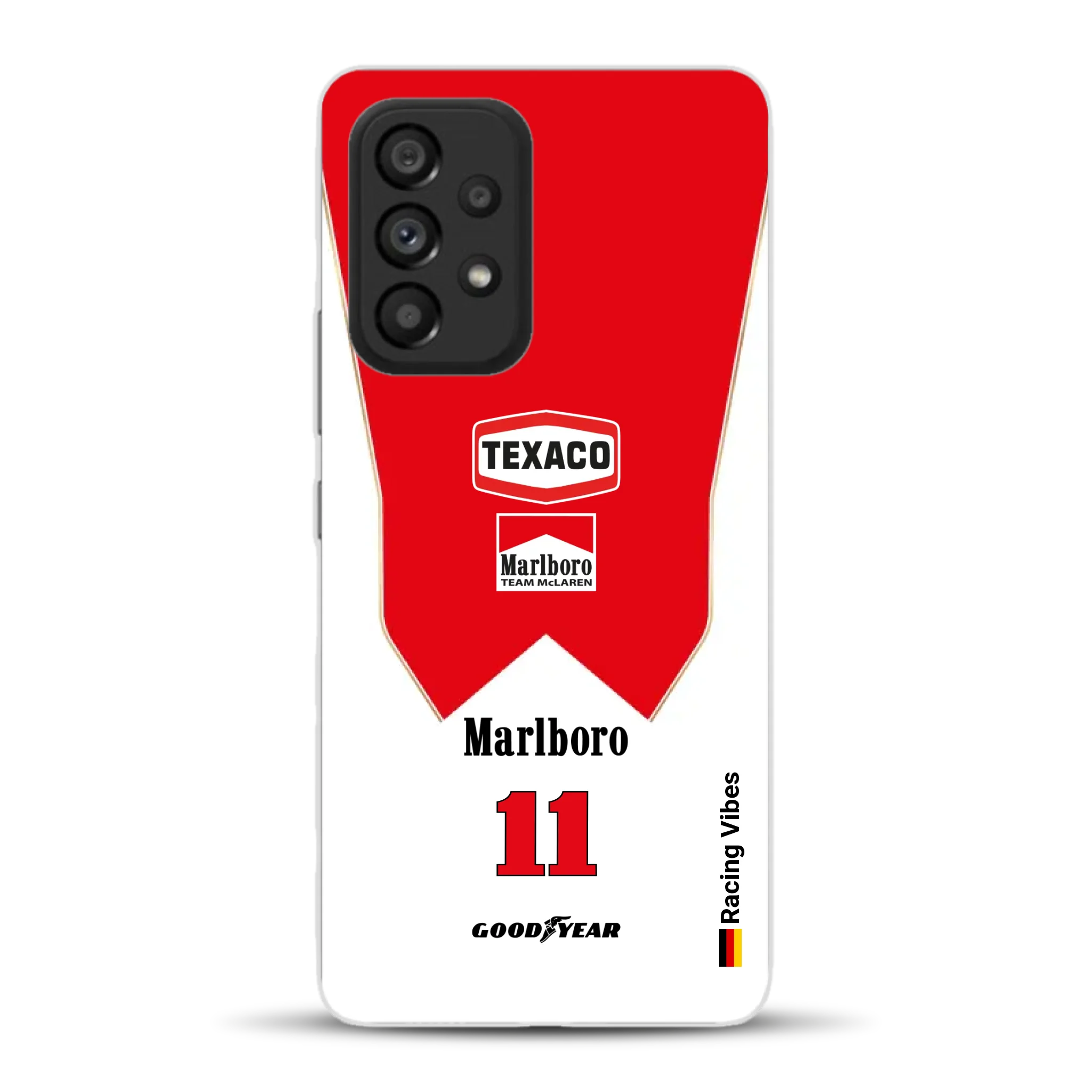 James Hunt McLaren M23 Livery - Custodia per cellulare personalizzata per Samsung