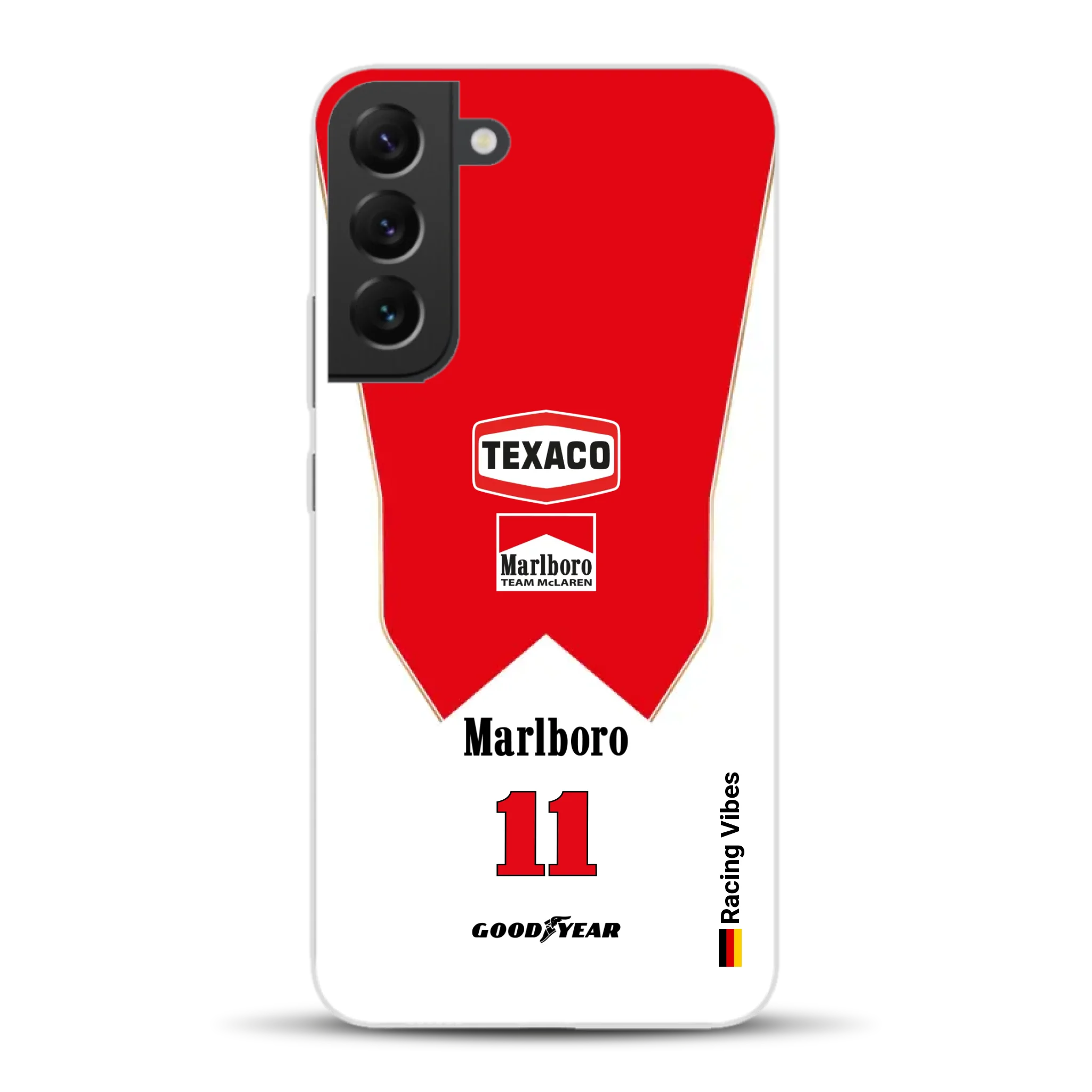 James Hunt McLaren M23 Livery - Custodia per cellulare personalizzata per Samsung