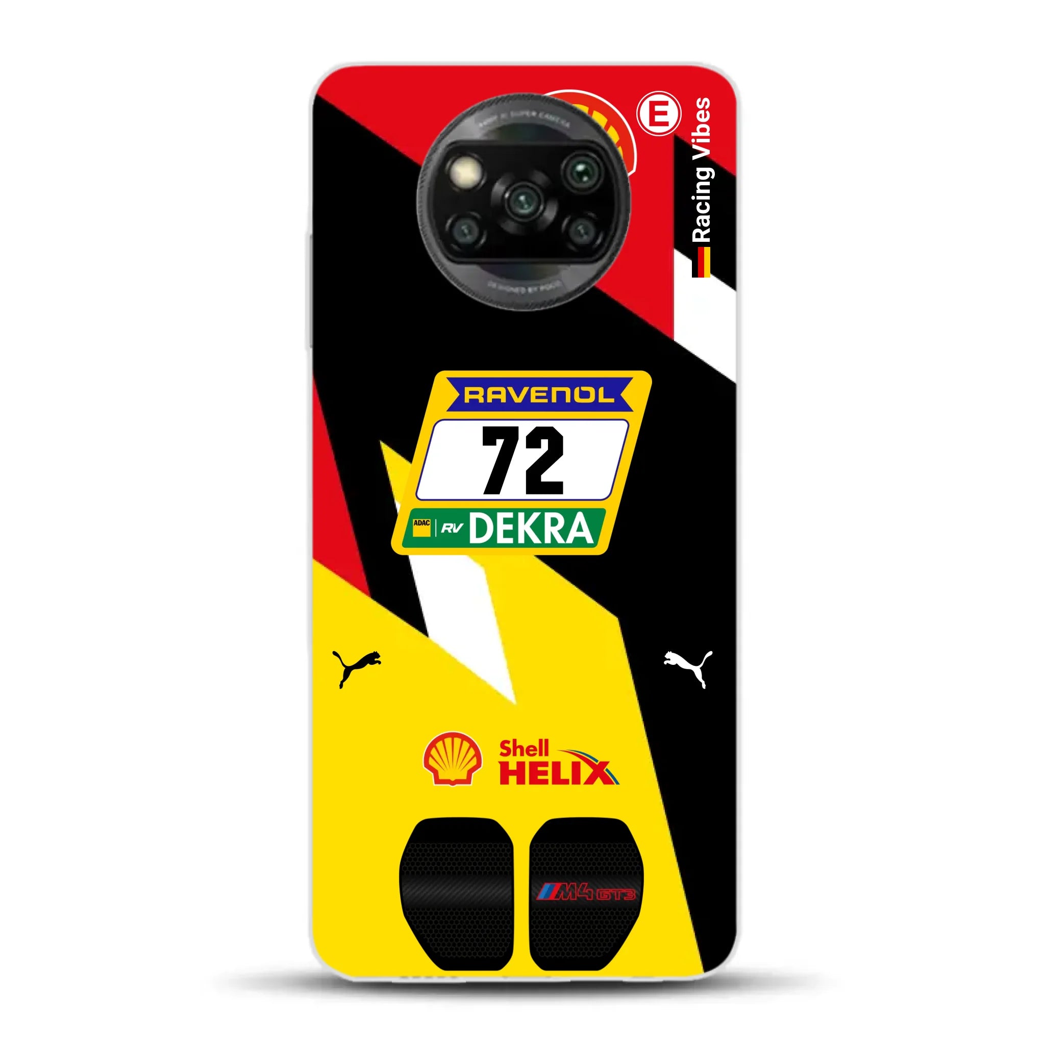 RMG M4 GT3 #72 Nürburgring 24h Qualifiers 2024 Livery - Custodia per cellulare personalizzata per Xiaomi