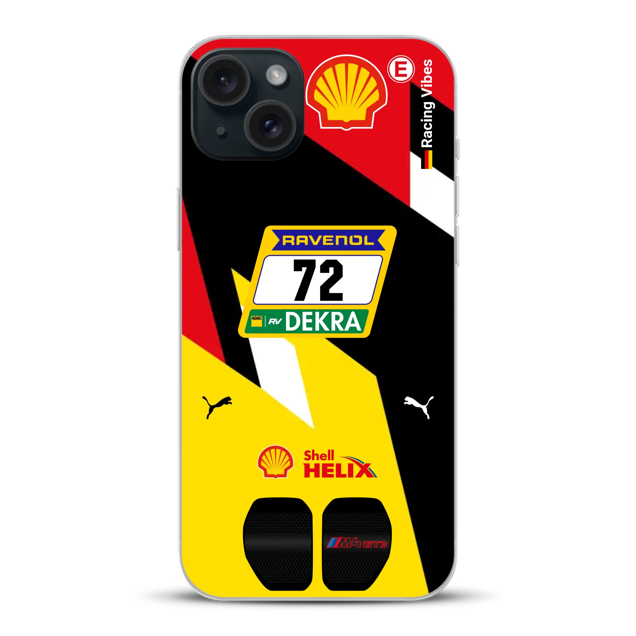 RMG M4 GT3 #72 Nürburgring 24h Qualifiers 2024 Livery - Custodia per cellulare personalizzata per iPhone