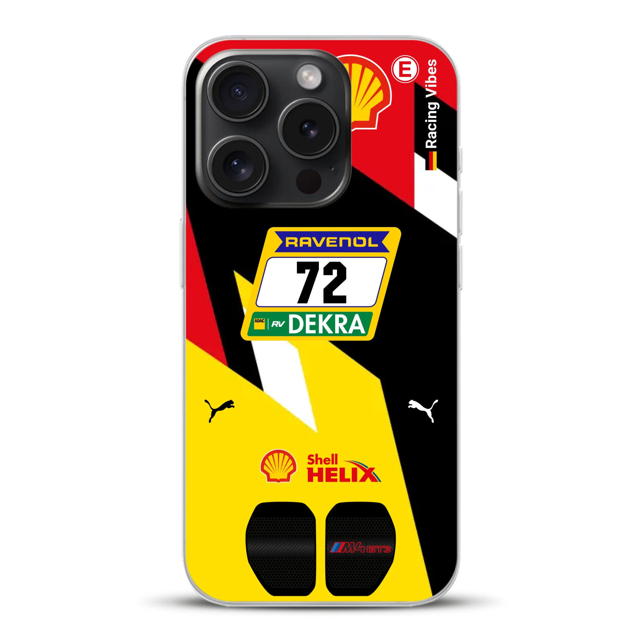 RMG M4 GT3 #72 Nürburgring 24h Qualifiers 2024 Livery - Custodia per cellulare personalizzata per iPhone