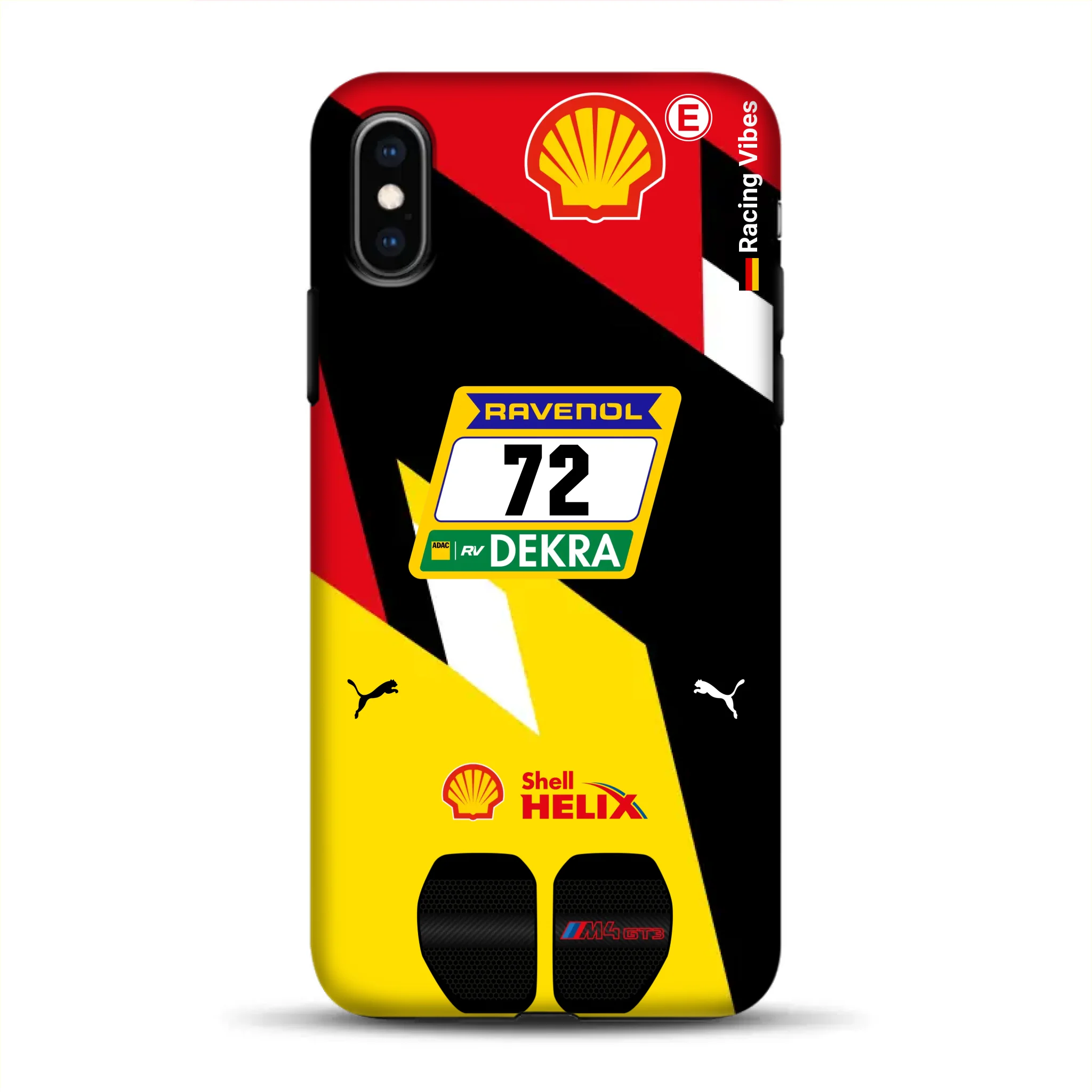 RMG M4 GT3 #72 Nürburgring 24h Qualifiers 2024 Livery – Custodia premium personalizzata per iPhone