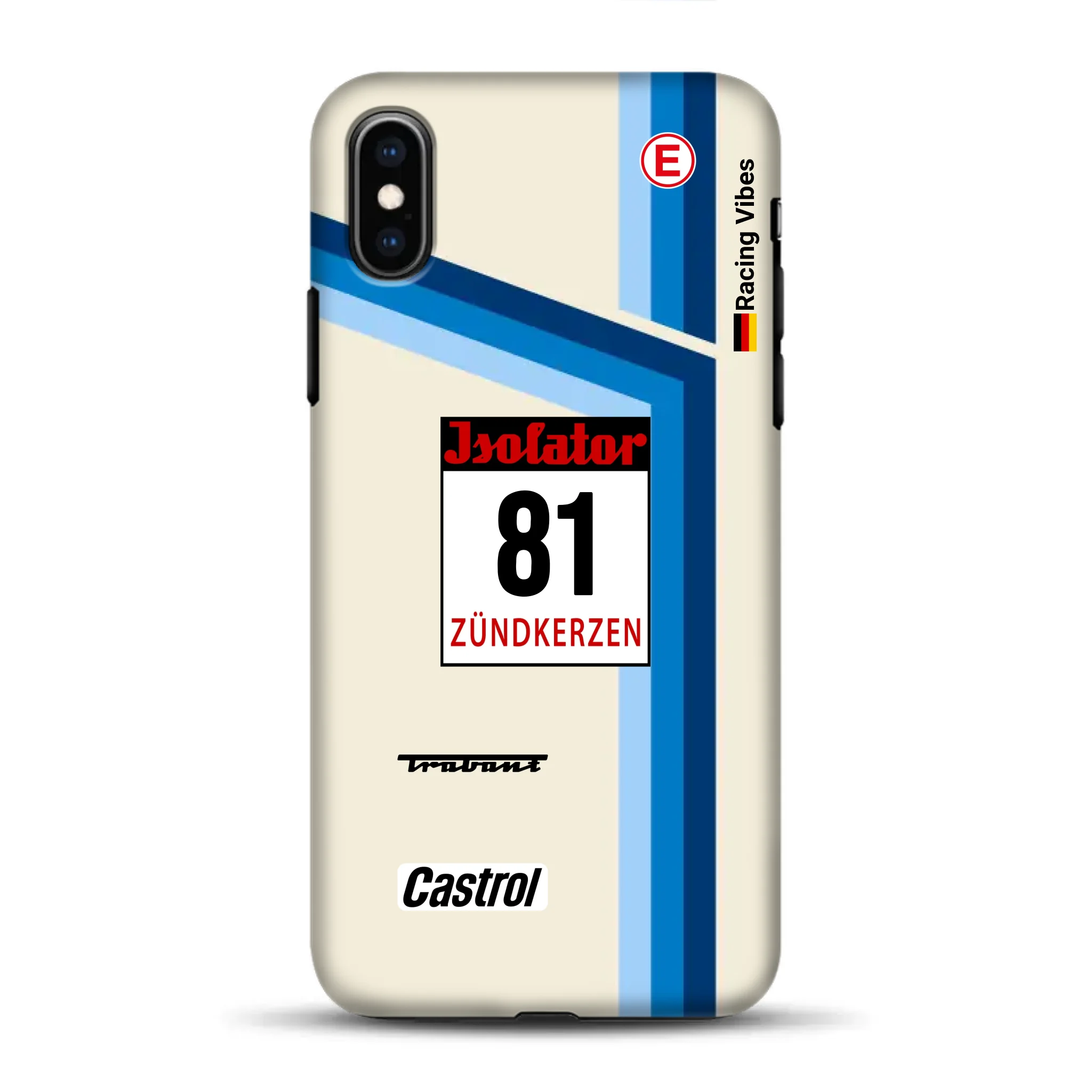 Trabant P800 RS Sachsenring Livery – Custodia premium personalizzata per iPhone